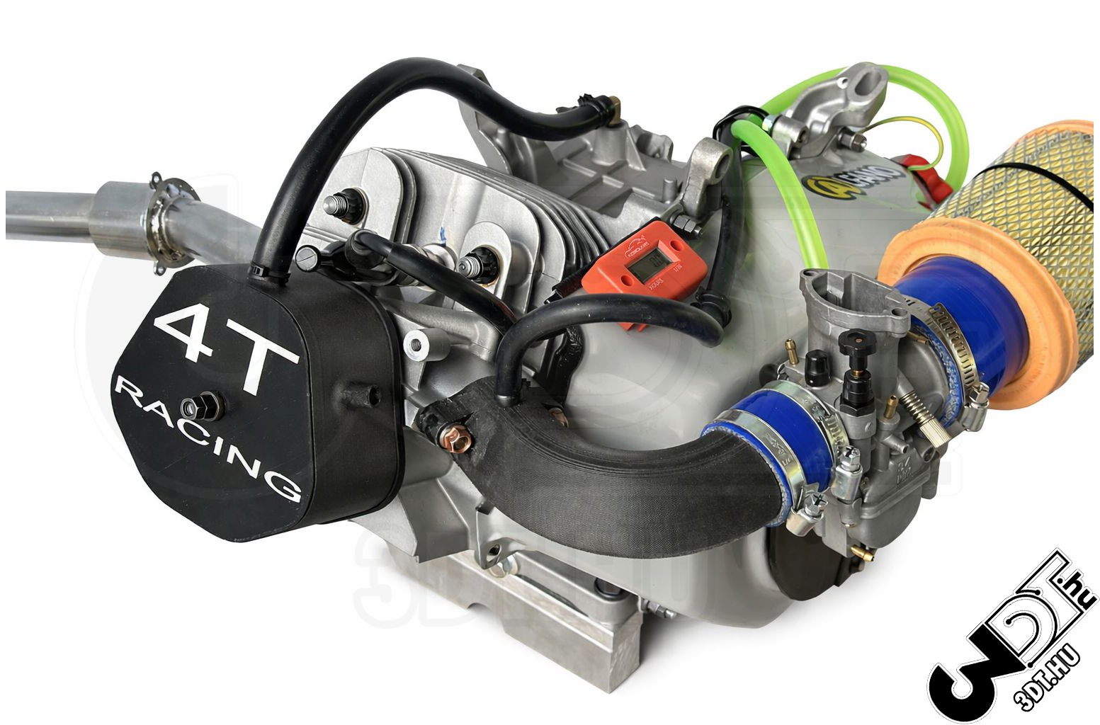 3D nyomtatott szívócső és szelepfedél gokart motorra