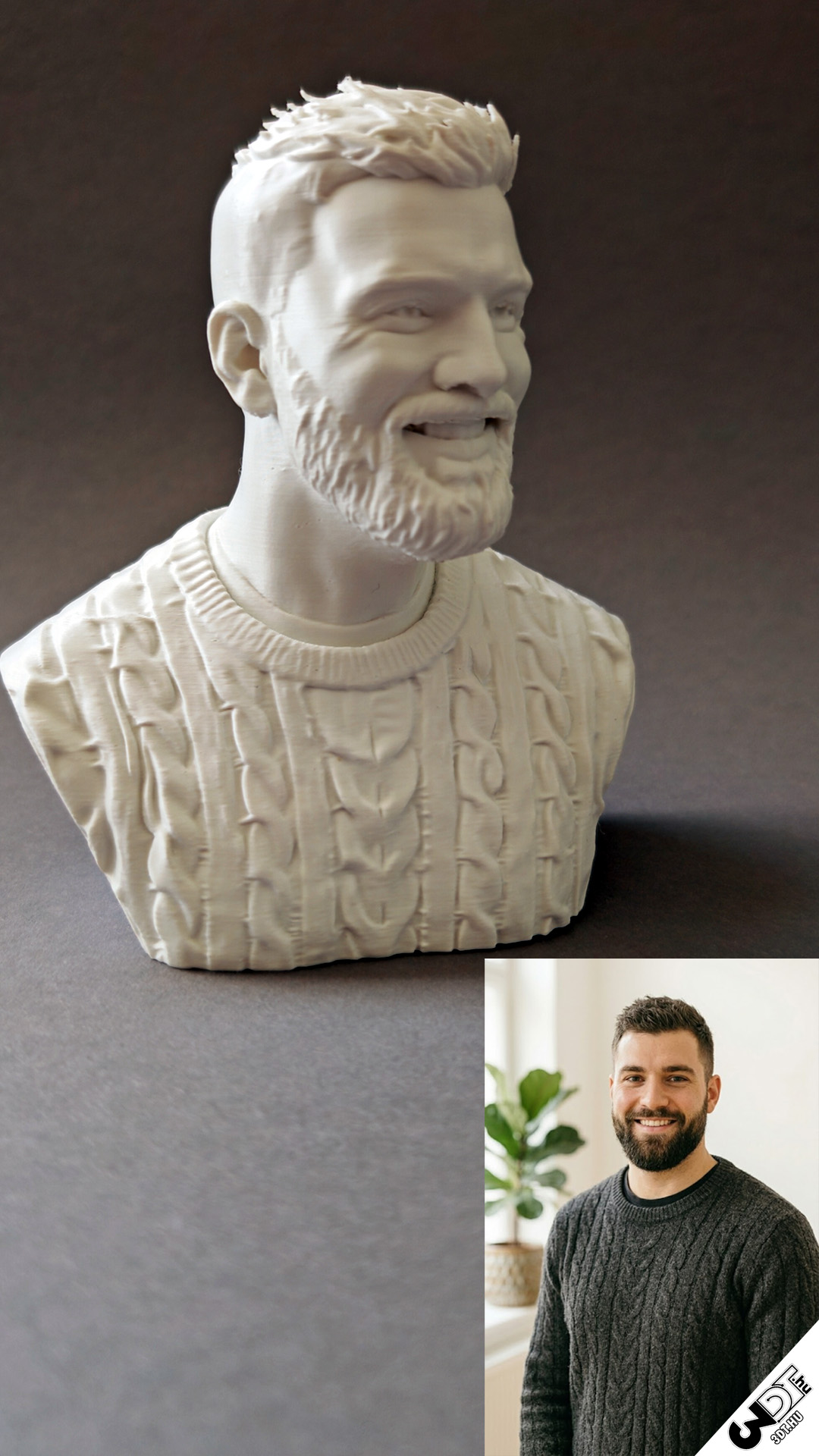 Egyedi 3D technológiával készült miniszobor közelről